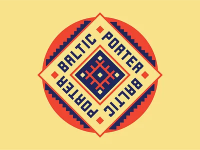 Baltic Porter Badge baltic beer branding design slavic typography