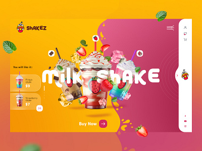 The juicy concept of the Shakez store! concept design illustration juicy shake store ui we