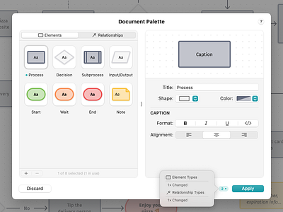 Palette Editor Sheet (Mac UI) editor mac ui macos ui work