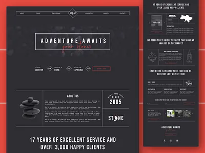 Adventure Awaits black black and white landing landing page travel ui web web design