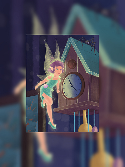 Tinker Bell art story artwork character art children book design dugital art fairy fairy tale game app game art game design girl illustration illustrator night peter pan picture book spider tinker bell watch