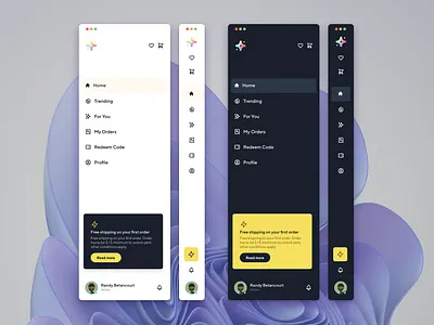 Sidebar Nav + Dark Alternative ✨ dark desktop figma inspiration light menu mode responsive sharing sidebar ui
