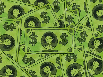 It's The Answer 2d adobe animation cartoon colors comics design digital art green illustration money procreate