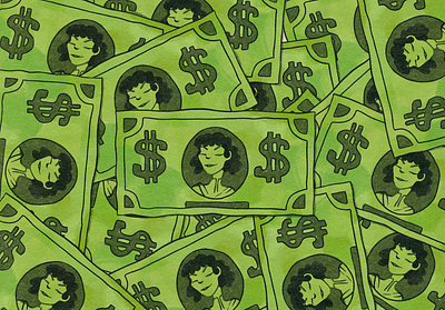 It's The Answer 2d adobe animation cartoon colors comics design digital art green illustration money procreate
