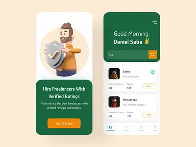 Hiring Platform Mobile App app design design mobile app ui uidesign uiux