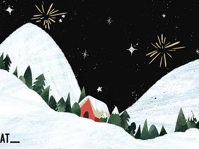 At Snowy Season 2d art adobe design digital art illustration photoshop procreate texture