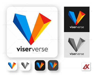 ViserVerse Logo Design | AraizKhalid.com | Graphic Designer | araiz khalid araizkhalid bannerdesign branding brousher design facebook illustration logo metaverse software logo tech ui verse viser viserverse