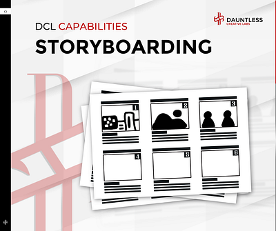 DCL Capabilities - Storyboarding branding design graphic design