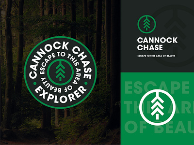 Cannock Chase Explorer Badge 🌲 adobe badge badge design beauty cannock chase explore font forest graphic design greenn badge minimalistic pine tree pines simple tree tree badge trees typography uk vintage badge