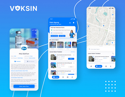 Vaksin Mobile App (Design Thinking Challenge) app app design application branding clean design health healthy sanity simple design ui ui design ux