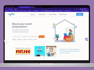 myPAT Edtech platform redesign adobe byjus coursera design digital edtech education engineering exams google ibm iit india online study ui unacademy upgrade ux vedantu
