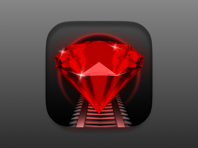 Ruby on Rails 3d app icon app icon design blender branding dailyui figma graphic design icon icon design illustration logo ui icon