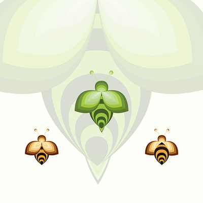 Colorful bee bee bee logo branding color bee logo green bee green bee logo
