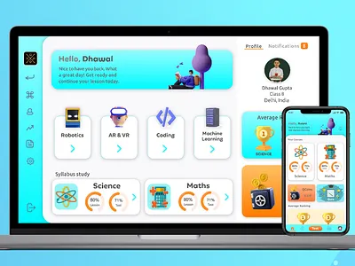 Qwings Edtech product UI UX design dashboard 3d branding byjus coursera design designer digital edtech education exams gradeup illustration machine learning product startup student teacher technology ui unacademy