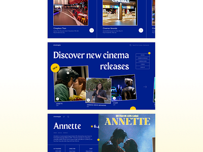 Browse Movies and Buy Your Ticket blue booking cinema clean dark design detail film films imdb minimal movie movies theater ui web design website