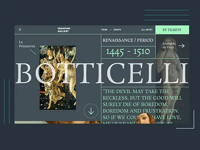 Art gallery art colors design figures gallery ui vector web