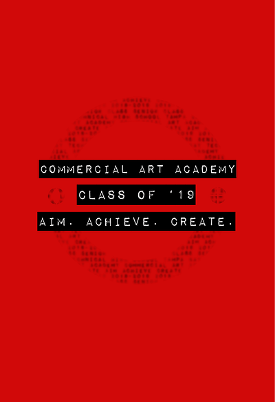 Commercial Art Academy Class of '19 T-Shirt Design branding design graphic design vector