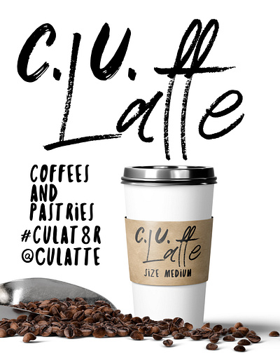 C.U. Latte Advertisement branding design graphic design logo