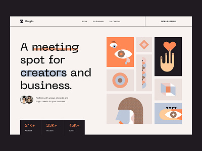 The Margin home page design home homepage illustration pattern ui ui design user experience user interface ux ux design web web design web site website