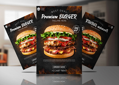 Food Flyer animation branding design graphic design ui vector