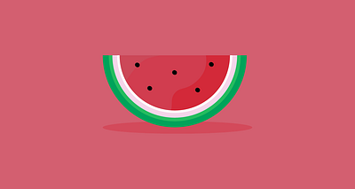 Flat Design Watermelon app branding design graphic design illustration logo typography ui ux vector