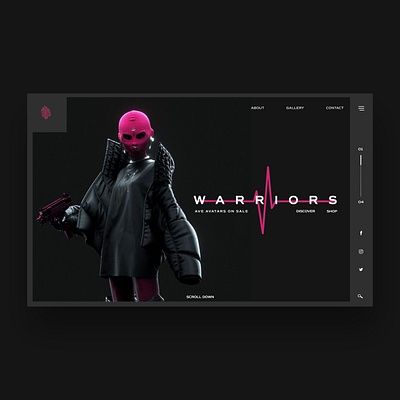 Ave Warriors Ui Design Concept avatar design graphic design nft not for sale photography product design ui ui design ux ux design web design