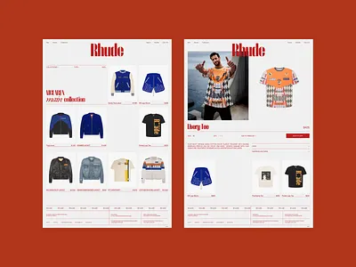 RHUDE typogaphy ui design ux ui ux design web design website design