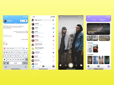 Snapchat Redesign app app design apple design ios snap snapchat ui ux