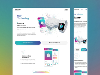 Web Design for MINDCURE Health 3d branding clean color graphic design health icon iconography illustration ui ux website