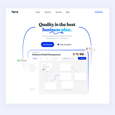 Landing Page: Agymcoo Saas Startup Template [v2] hero design home page landing landing page landing page hero saas startup ui web design website