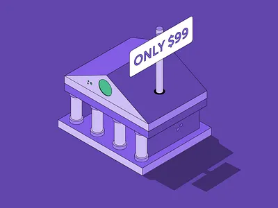 Discount University illustration institute iso isometric only $99 sale university