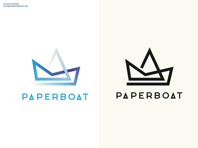 PaperBoat Logo Concept angular logo blue boat boat logo branding david hendrickson davie ross logo logo rebranding logo redesign ocean logo paper paper boat paper boat logo paperboat rebranding triangle triangle logo ui vector