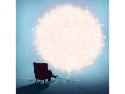 Who’s Behind Web3? adobe illustrator adobe photoshop blue chair control editorial glow grainy illustration illustrator internet mystery texture thread web web3