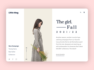 Daily UI 17: Fashion Editor Magazine fashion home page ui ux website