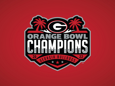 GEORGIA BULLDOGS - 2022 ORANGE BOWL CHAMPIONS - Logo Concept 2022 branding college football design logos matt harvey ncaa orange bowl