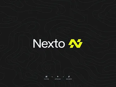 Nexto Branding active apparel bolt branding design energy grid icon identity instagram logo merch pattern poster run social sport sports type ui