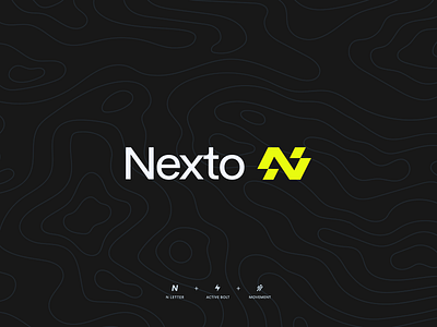 Nexto Branding active apparel bolt branding design energy grid icon identity instagram logo merch pattern poster run social sport sports type ui