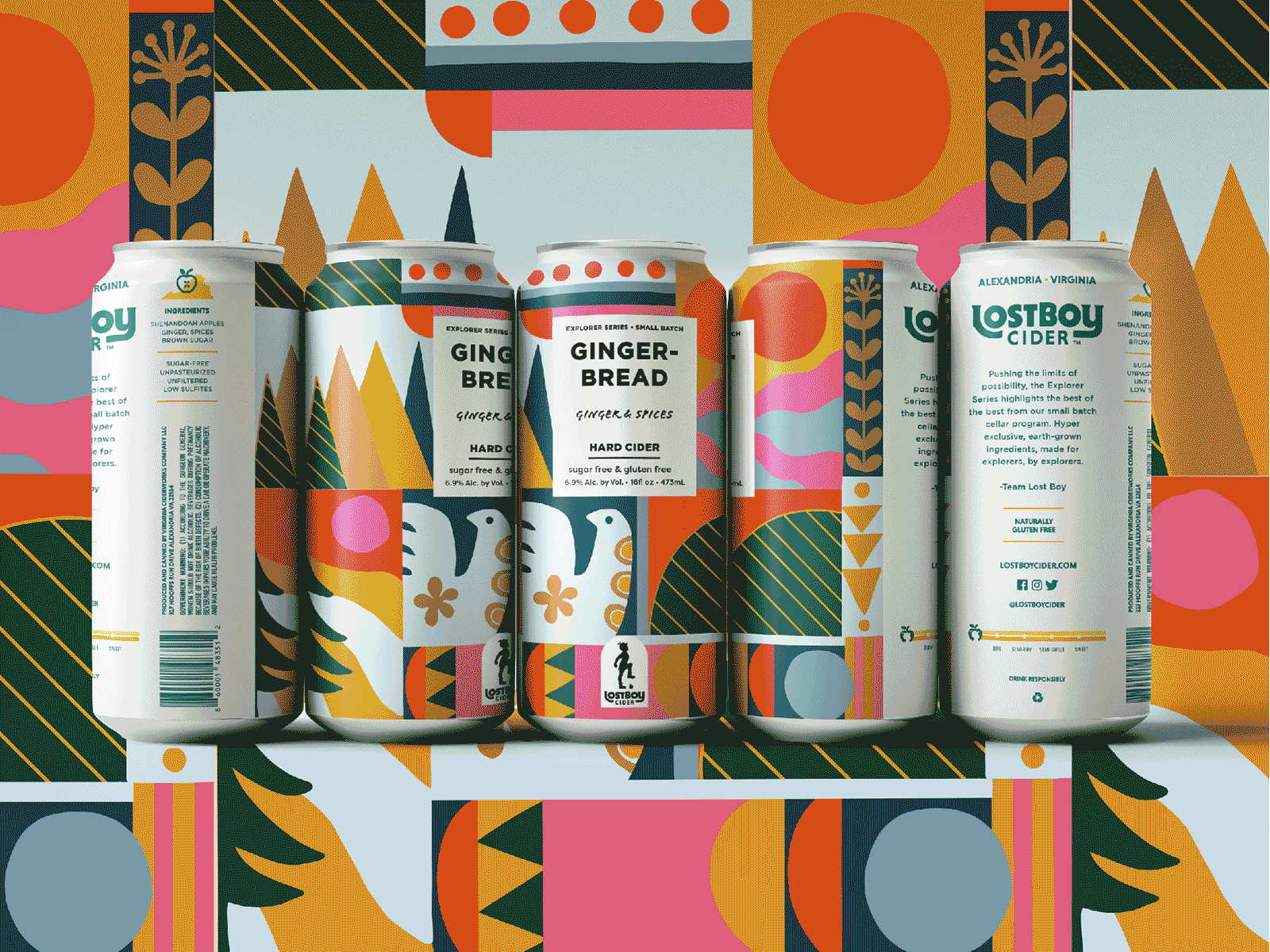 12 Can Design's for Lostboy Cider in 2021 beer branding can can design cider colorful design drink illustration label merch design packaging packaging design