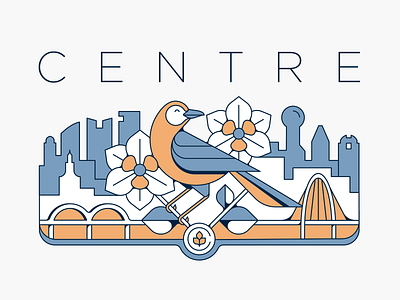 Centre 'Mockingbird to Magnolia' Collection abstract city dallas fortworth illustration retro shapes streetwear texas vintage