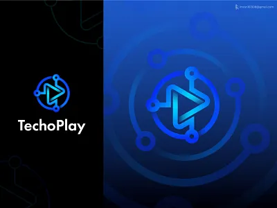 Logo concept for tech video app app icon logo app logo brand identity branding icon logo logo design modern logo play icon play logo tech logo