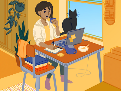 Managing your time illustration tech illustration