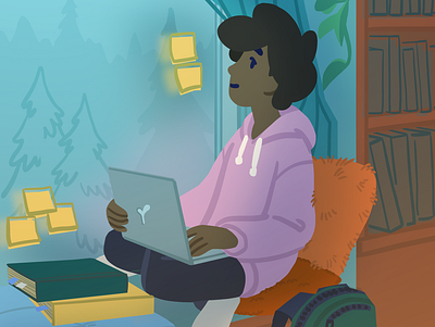 Achieving goals illustration tech illustration