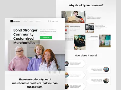 Community Fashion-Landingpage figma hero section land landing landingpage ui user interface