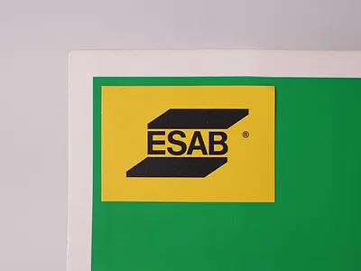 Rectangle Custom Stickers Esab branding customstickers design stickers