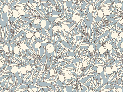 Olives pattern. Graphics elements background botanical branch branding design drawing element flowering graphics hand drawn illustration line art logo nature olive pattern plant sketch twigs