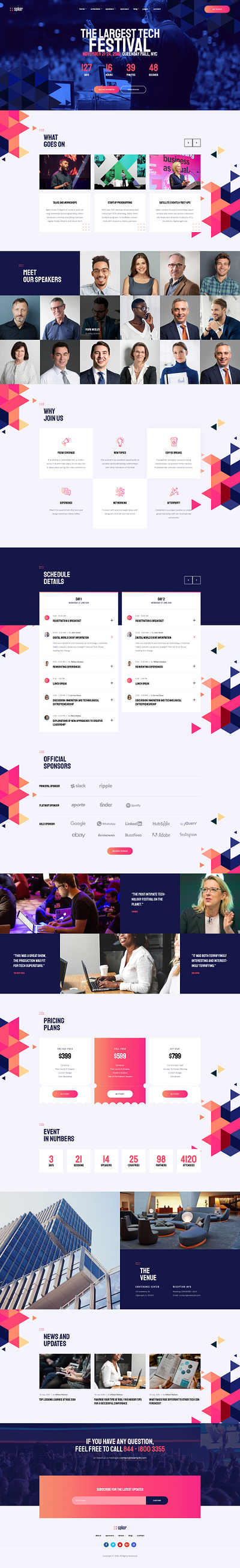 Spker Conference & Event WordPress Theme - Opal_WP business conference congress convene event exhibition expo meeting opal wp responsive seminar speakers spker template theme tickets wordpress wordpress theme