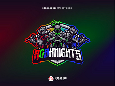 RGB Knight 🗡⚔🛡- Custom Soldier Mascot Logo cartoon cavalry character crusader design esport esports esports logo gaming gaming logo illustration knight logo logo design mascot mascot design mascot logo swordsmen vector warrior