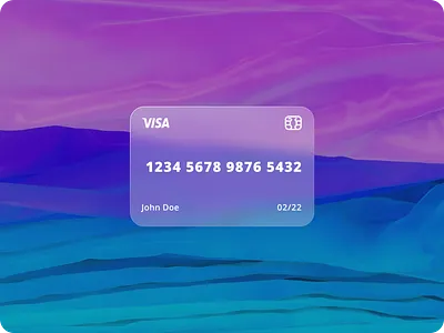 Card UI design glass design glassmorphism illustration ui uiux ux