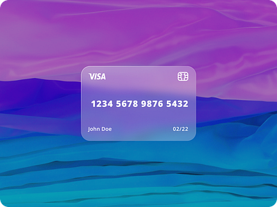 Card UI design glass design glassmorphism illustration ui uiux ux
