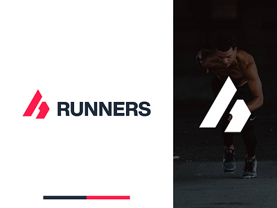 Runners Logo athletic athletic branding branding branding identity creative logo flat logo logo design logotype minimalist modern logo r letter r letter logo r logo r mark r modern logo r monogram run sports logo unique logo